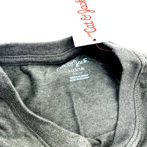 Boys Shirt Top Size Large 12/14 Dinosaur Long Sleeve Children Kids Gray - Picture 4 of 6